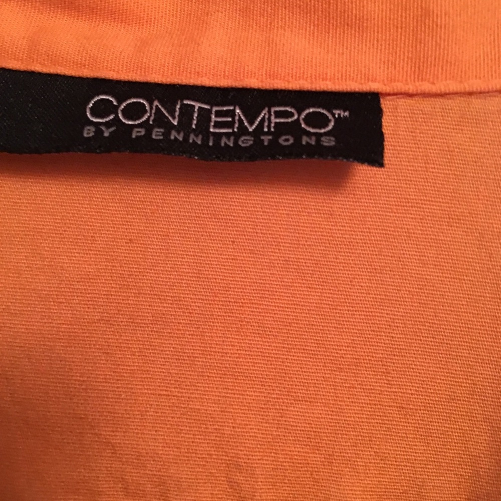 Button down orange blouse - Picture 2 of 4